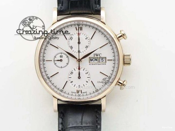 MIROTIME 0326 Bright Pilot Chrono SS AZF 1:1 Best Edition Green Dial on Brown Leather Strap A 7059